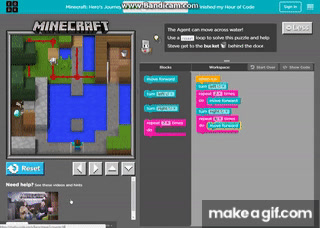 Hour Of Code Minecraft Hero S Journey Level 4 Walkthrough On Make A Gif