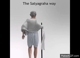 Animated Mahatma Gandhi Dandi Yatra March (salt satyagraha) v3 on Make a GIF