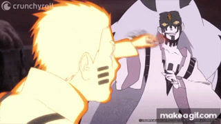 Naruto e Sasuke VS Momoshiki - Dupla braba de Uzumaki e Uchiha - Kurama e  Susanoo juntos em Boruto ! on Make a GIF