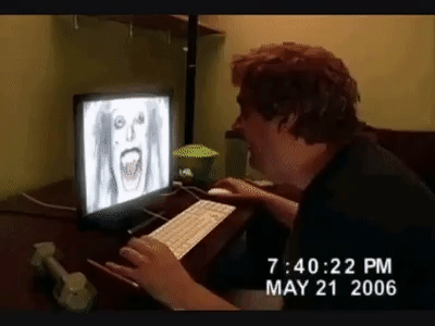 screaming at computer gif