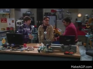 See a GIF of Howard And Raj Embracing Man Boobs on The Big Bang Theory