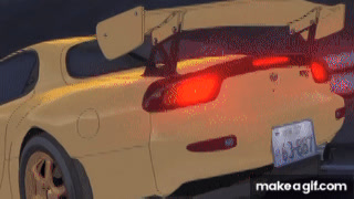 Initial D AMV - Nissan GTR vs Mazda RX7 on Make a GIF