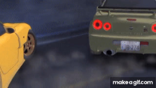 Initial D AMV - Nissan GTR vs Mazda RX7 on Make a GIF