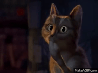 Gato sorprendido - Gato Con Botas la película on Make a GIF