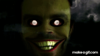 scary face animated gif