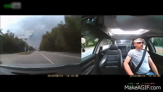 Accidentes en vivo con cámara adentro y afuera del auto on Make a GIF