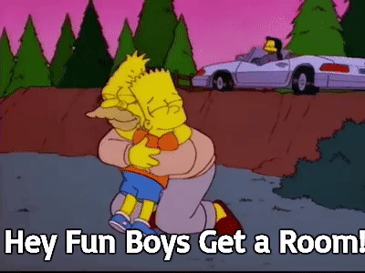The Simpsons - Hey Fun Boys, Get a Room! on Make a GIF