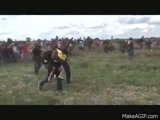 Hungarian Video Journalist Caught Tripping And Kicking ...