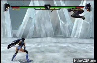 Mortal Kombat vs. DC Universe PS3 download-luta entre kitana e mulher gato!
