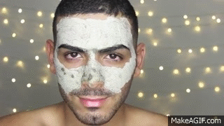 TRYING OUT A NEW FACE MASK CALLED ASARII GREEN TEA MUD MASK on Make a GIF