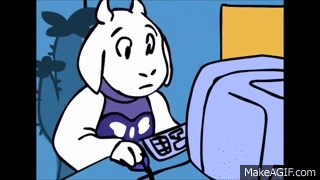 this gif of someone laughing : r/Undertale