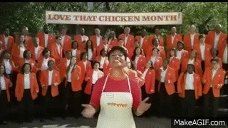 Image result for love that chicken from popeyes gif