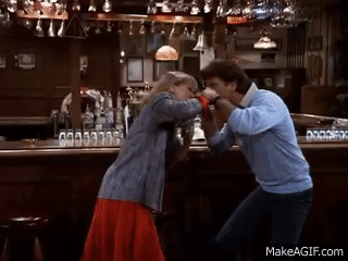 Cheers - The Slap and Nose Grab Fight on Make a GIF