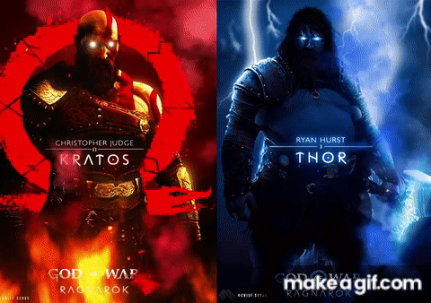 Thor Kratos Gow God Of War Ragnarok GIF - Thor Kratos Gow God Of