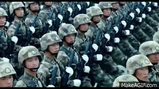 China - the largest army in the world full-hell march HD on Make a GIF