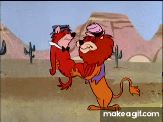 Lippy the Lion's Dog Bite (Lippy the Lion and Hardy Har Har) on Make a GIF
