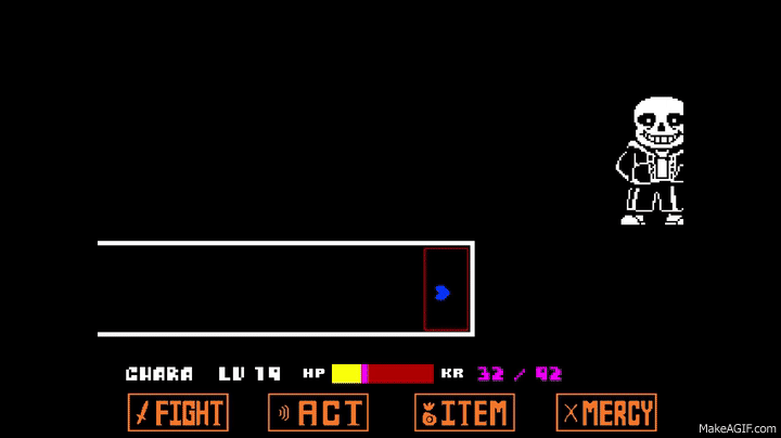 Undertale Sans Battle One Try On Make A Gif