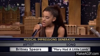 Wheel of Musical Impressions with Ariana Grande on Make a GIF