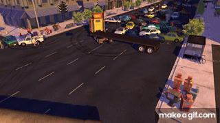 Toy Story 2 - Crossing the Road / Traffic Cone Scene / Bubblegum (HD  1080p) on Make a GIF