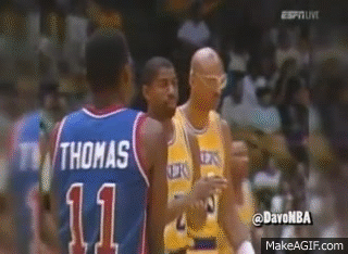 Magic Johnson discusses Isiah kiss and Riley&#39;s reaction on Make a GIF