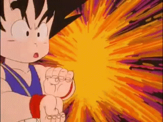 Goku's first Kamehameha Wave on Make a GIF