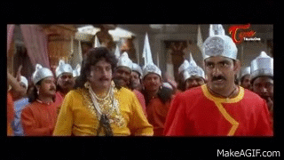 Khadgam Comedy Scene | 30 Years Industry Prudhvi Curse Against Ravi Teja on  Make a GIF