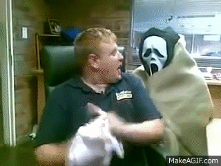 Funny Guy Scared Scream GIF