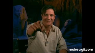Brendan Fraser cup of coffee on Make a GIF