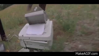 Office Space - Printer Scene (Clean Version) on Make a GIF