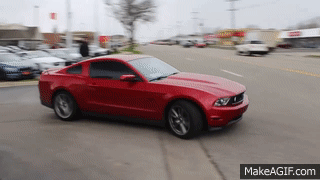 Mustang Crashes leaving Cars and Coffee Chicago on Make a GIF