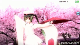 60fps Full風 千本桜 Senbonzakura One Thousand Cherry Trees Hatsune Miku 初音ミク Diva English Romaji On Make A Gif