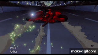 AKIRAのあのシーンのオマージュ集 バイク スライド