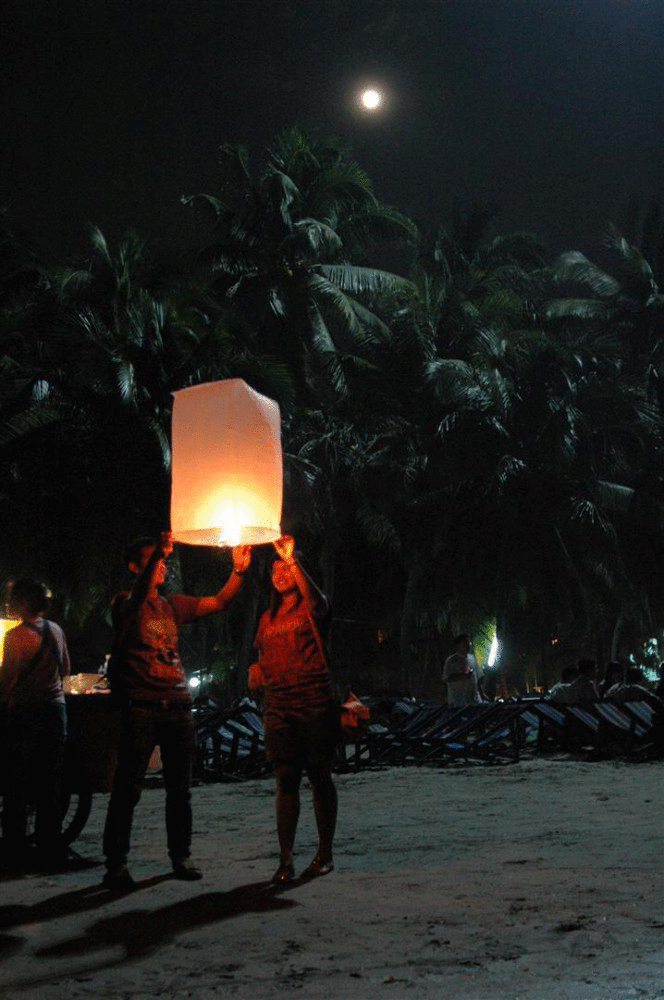 Full Moon Floating Lantern on Make a GIF