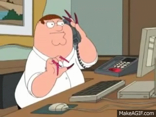 Family Guy - Peter Griffin with Acrylic Nails on Make a GIF