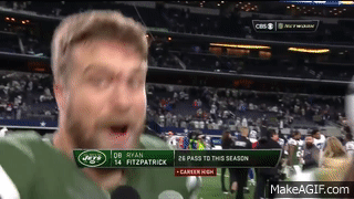 Ryan Fitzpatrick Photobombed by Nick Mangold, Asks &#39;Is This Live?&#39; | Jets  vs. Cowboys | NFL on Make a GIF