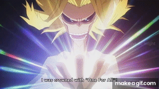 All Might Gives Deku Quirk One For All, Midoriya Inherit All Might's Power  on Make a GIF