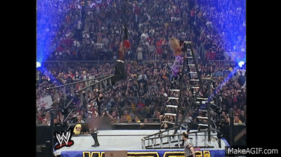 Edge Spears Jeff Hardy - WrestleMania X-Seven on Make a GIF