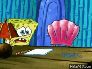 spongebob procrastination gif