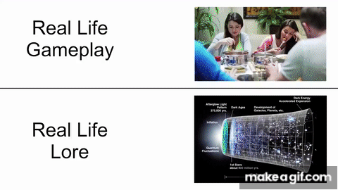 REAL LIFE Gameplay vs REAL LIFE Lore || meme on Make a GIF