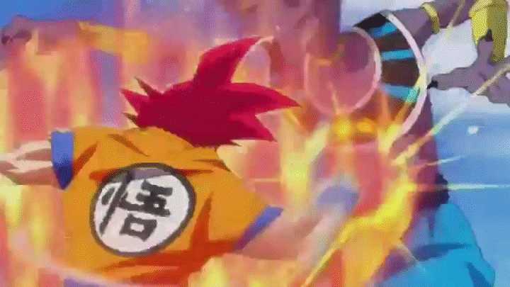 Super Saiyan God Goku vs Beerus on Make a GIF
