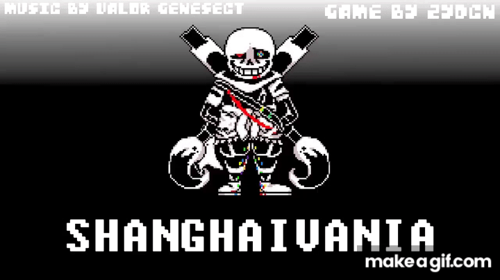 SHANGHAIVANIA Extreme Difficulty - INK SANS Hard Mode Phase 3 [INF HP]  [DOWNLOAD LINK] on Make a GIF