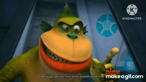 Monsters vs Aliens: The Missing Link's Muscle Growth Flexing on Make a GIF