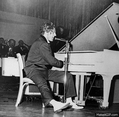 Jerry Lee Lewis, New York, June 11, 1958 on Make a GIF