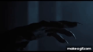 Nosferatu official trailer gif featuring Lily-Rose Depp and Willem Dafoe